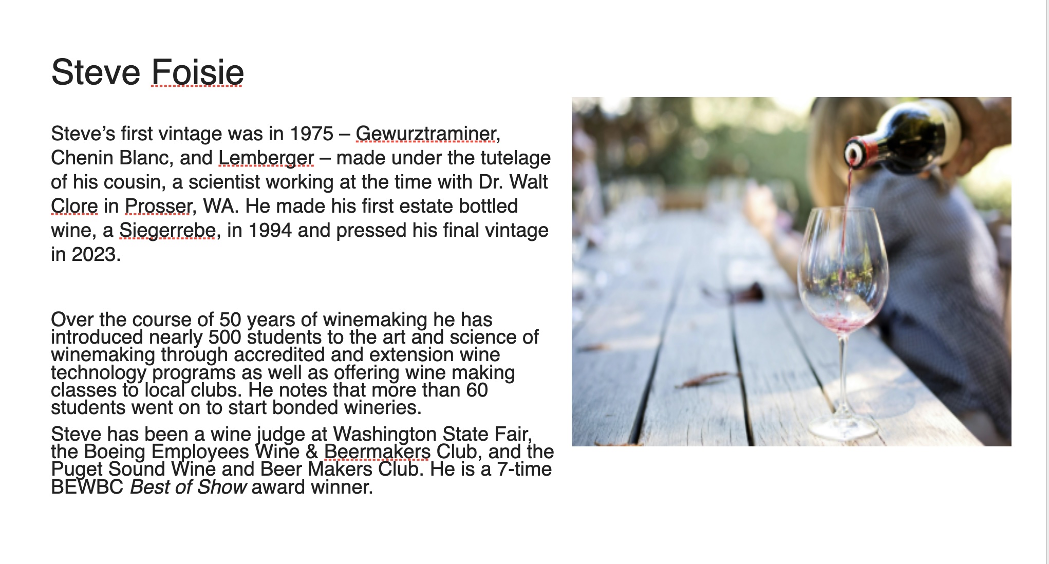 Steve Foisie JudgeBio
